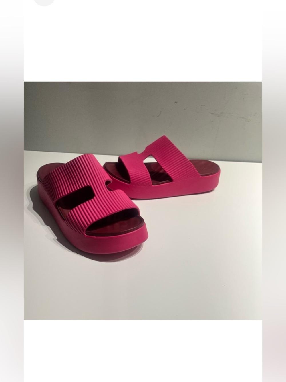 CROCS Getaway Groove 11 Platform H-Strap Pink Chunky Slides Women’s